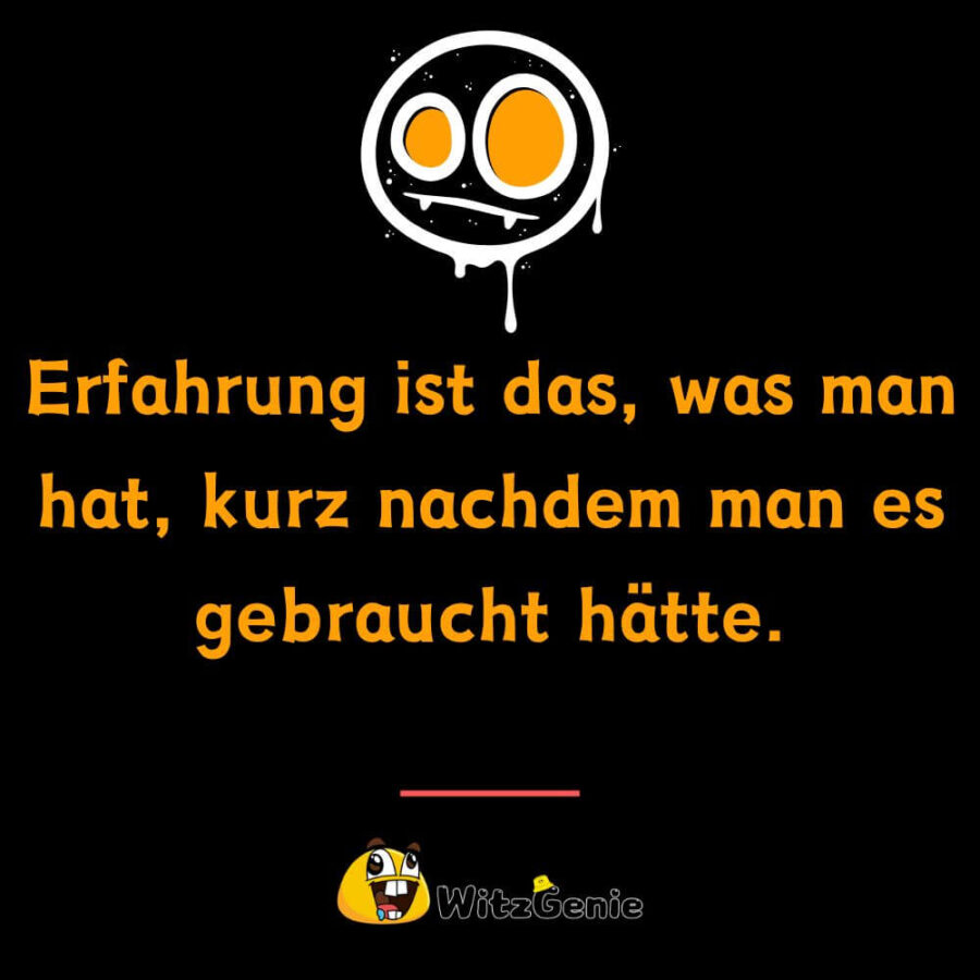 Erfahrung Ist Das Was Man Hat Kurz Nachdem Man Es Gebraucht Hätte 7